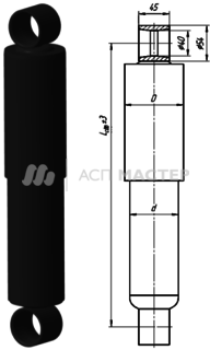 Амортизатор з/п МАЗ 240/475 (-50)